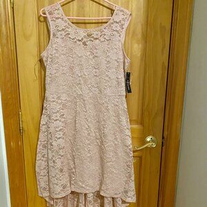 IMPRESS! Lace Pink High-Low Dress